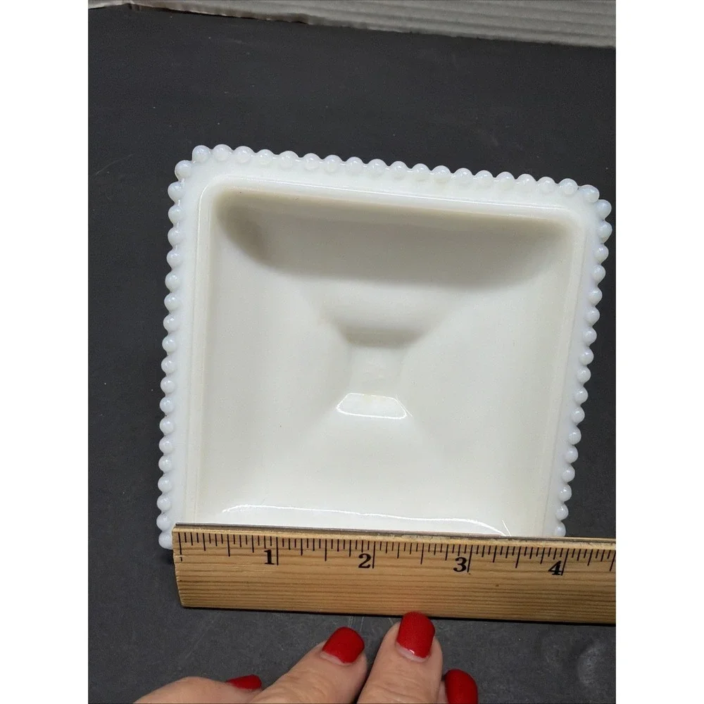 Westmoreland Milk Glass Beaded Grape Wedding Lid Only. See Measurements Photos